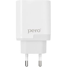 Сетевое зарядное устройство PERO TC05 18W + USB-A Fast Charge White - GOODMi