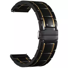 Ремешок керамическй 22mm Lyambda Libertas Black/Gold (DSG-09-22-BG) - GOODMi