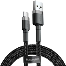 Кабель Baseus cafule Cable USB-A/Type-C 2A 2m grey-black, Цвет: Серый - GOODMi