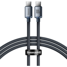 Кабель Baseus Crystal Shine Type-C/Type-C 100W 1.2m black - GOODMi