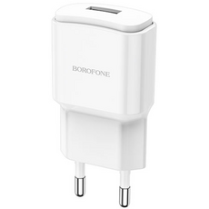 Сетевой адаптер Borofone BA48A 2.1A 1USB белый, Цвет: Белый - GOODMi