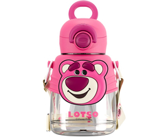 Детская бутылка для воды X&W Tritan Lotso Bear (Disney), Цвет: Розовый - GOODMi