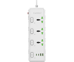 Сетевой фильтр Earldom SC10 (3 розетки, 2 USB-A, 2 Type-C, 2 м) Белый - GOODMi