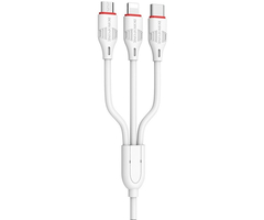 Универсальный кабель 3-в-1 Borofone BX17 (Micro+Type-C+Lightning) White, Цвет: Белый - GOODMi