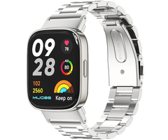 Ремешок стальной для Redmi Watch 4/Band 8 Pro сталь, Основной цвет: Серебристый - GOODMi