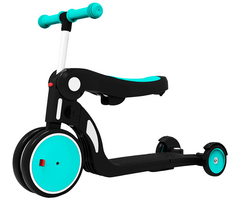 Детский самокат BeBeHoo Deformation Stroller 5 в 1 (DGN5-1) бирюзовый - GOODMi