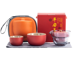 Дорожный чайный набор Pingzhe Portable Tea Set Red - GOODMi