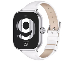 Ремешок кожаный для Redmi Watch 4/Band 8 Pro белый - GOODMi