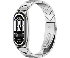 Ремешок для Xiaomi Band 10 Mijobs стальной V-образное плетение Silver, Основной цвет: Серебристый - GOODMi