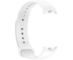 Ремешок силиконовый для Xiaomi Band 8 Белый с кнопкой, Основной цвет: Белый - GOODMi