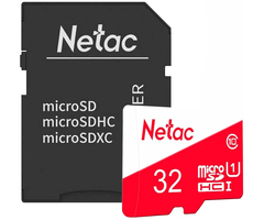 Карта памяти Netac P500 Eco microSDHC 32GB + SD адаптер - GOODMi