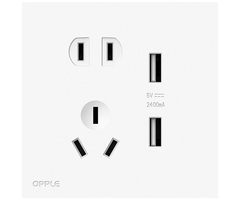 Встраиваемая розетка Opple с 2 USB-портами (2.4A) White - GOODMi