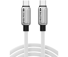 Кабель Cabletime USB-C to Type-C 240W PD 3.1 1m White - GOODMi