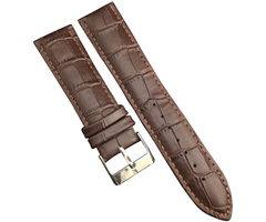 Ремешок кожаный Nagata Leather 20mm Коричневый под рептилию - GOODMi