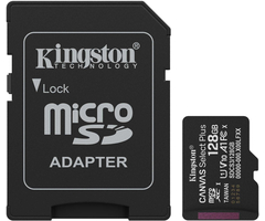 Карта памяти Kingston Canvas Select Plus microSDXC 128GB + SD адаптер - GOODMi