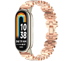 Ремешок стальной Mijobs для Xiaomi Band 10/9/8 Pink - GOODMi