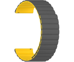 Ремешок силиконовый Lyambda Acrux Grey/Yellow (DSJ-32-22-GY) - GOODMi