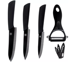 Набор ножей HuoHou Nano Ceramic Knife Set 4 pcs (HU0010) Black - GOODMi