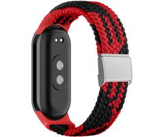 Текстильный ремешок для Xiaomi Mi Band 8 Красный с магнитной застежкой, Основной цвет: Красный - GOODMi