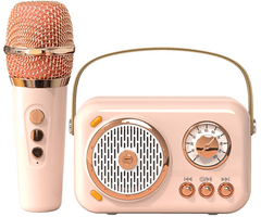 Детская караоке-колонка Chat Rabbit B152 Sakura Pink (с микрофоном) - GOODMi