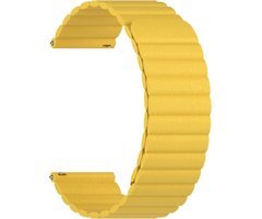 Ремешок кожаный 22mm Lyambda Pollux Yellow (DSP-15-22-YL), Основной цвет: Желтый - GOODMi