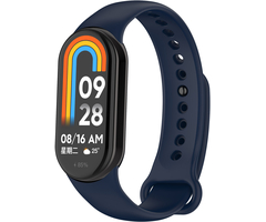 Ремешок силиконовый для Xiaomi Band 8/9 Темно-синий с кнопкой, Основной цвет: Синий - GOODMi
