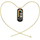 Кулон стальной шнурок Mijobs для Xiaomi Band 10/9/8 Gold - GOODMi