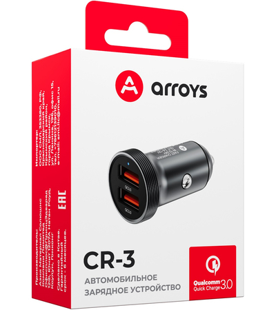 Автомобильное ЗУ Arroys CR-3, изображение 5 - GOODMi
