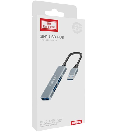 USB-хаб Earldom HUB09 Grey, изображение 2 - GOODMi