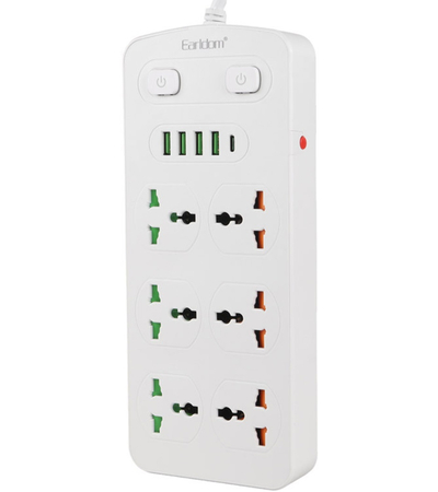 Сетевой фильтр Earldom SC09 (6 розеток, 4 USB-A, 1 Type-C), изображение 3 - GOODMi