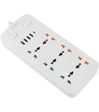 Сетевой фильтр Earldom SC09 (6 розеток, 4 USB-A, 1 Type-C), изображение 4 - GOODMi