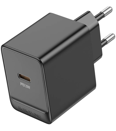 Сетевое зарядное устройство Borofone BAS13A (PD20W) Black, изображение 2 - GOODMi