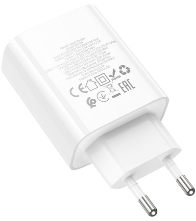 Сетевое зарядное устройство Borofone BA79A (PD20W+3USB 3.0A/QC3.0/18W) White, изображение 6 - GOODMi