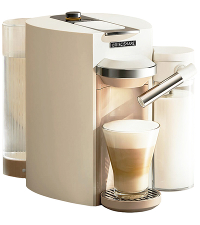 Капсульная кофемашина Scishare S1205 White (3-в-1), изображение 2 - GOODMi