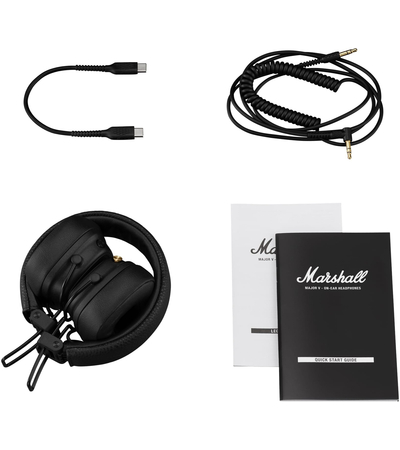 Беспроводные наушники Marshall Major V Black, Основной цвет наушников: Черные, изображение 12 - GOODMi