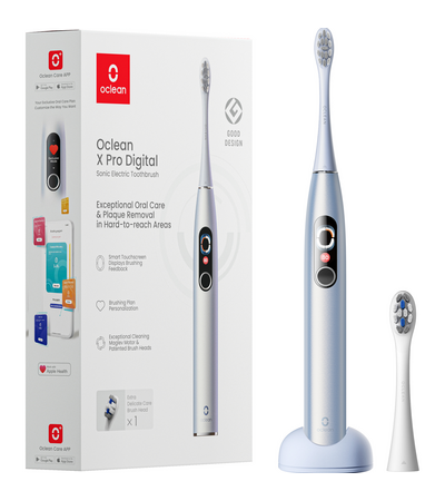 Зубная щетка Oclean X Pro Digital Silver, Цвет: Серебристый, изображение 7 - GOODMi