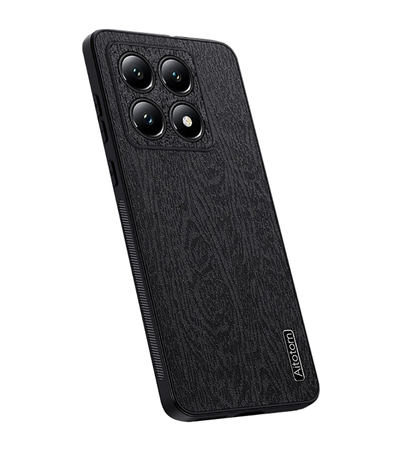 Чехол-накладка фактура дерева для Xiaomi 14T Pro черный, Основной цвет: Черный, изображение 2 - GOODMi