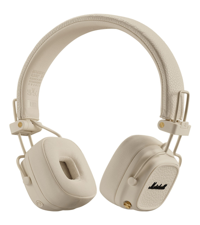 Беспроводные наушники Marshall Major V Cream, Основной цвет наушников: Бежевый, изображение 2 - GOODMi