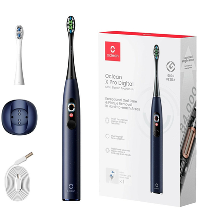 Зубная щетка Oclean X Pro Digital Dark Blue, Цвет: Синий, изображение 7 - GOODMi