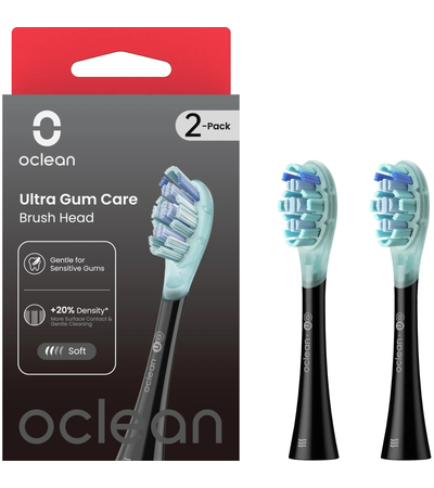 Сменные насадки для зубной щетки Oclean Ultra Gum Care Black (2 шт), Цвет: Черный, изображение 5 - GOODMi