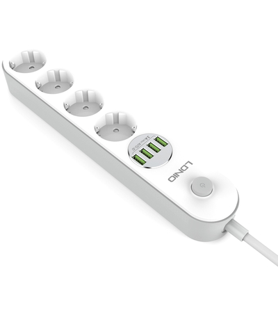 Сетевой фильтр Ldnio SE4432 (4 розетки, 4 USB), изображение 3 - GOODMi