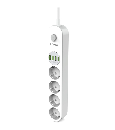 Сетевой фильтр Ldnio SE4432 (4 розетки, 4 USB), изображение 4 - GOODMi