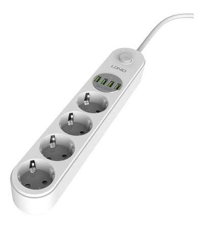 Сетевой фильтр Ldnio SE4432 (4 розетки, 4 USB), изображение 5 - GOODMi