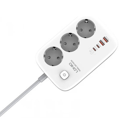 Сетевой фильтр Ldnio SE3436 (3 розетки, 2 USB, 2 PD), изображение 5 - GOODMi
