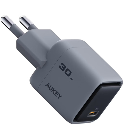 Сетевое зарядное устройство Aukey Comet Mini 30W Grey, Цвет: Серый, изображение 2 - GOODMi