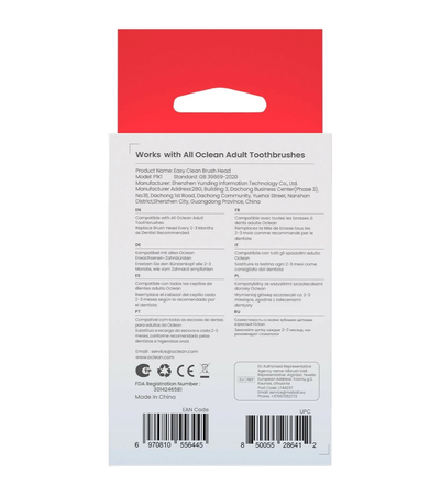Комплект насадок Oclean Ease Clean Blue (2 шт), Цвет: Голубой, изображение 7 - GOODMi