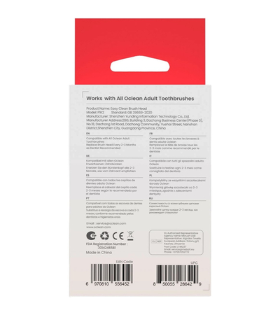 Комплект насадок Oclean Ease Clean Orange (2 шт), Цвет: Оранжевый, изображение 7 - GOODMi
