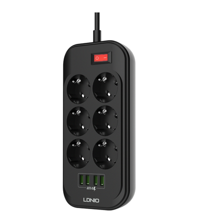 Сетевой фильтр LDNIO SE6403 (6 розеток, 4 USB), изображение 8 - GOODMi