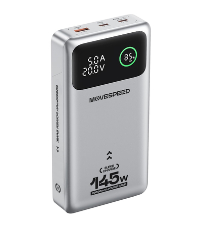 Портативный аккумулятор Movespeed M25 Pro 25000mAh 145W Silver, изображение 3 - GOODMi