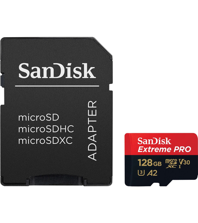Карта памяти microSD SanDisk Extreme Pro 128GB + адаптер, изображение 2 - GOODMi
